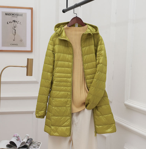 Unisex Lightweight Medium Length Down Jacket Packable Warmth For Outdoor Enthusiasts