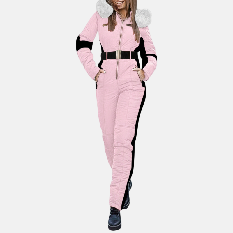 Women's Ski Suit - Belted One-Piece - Winter Outdoor Wear
