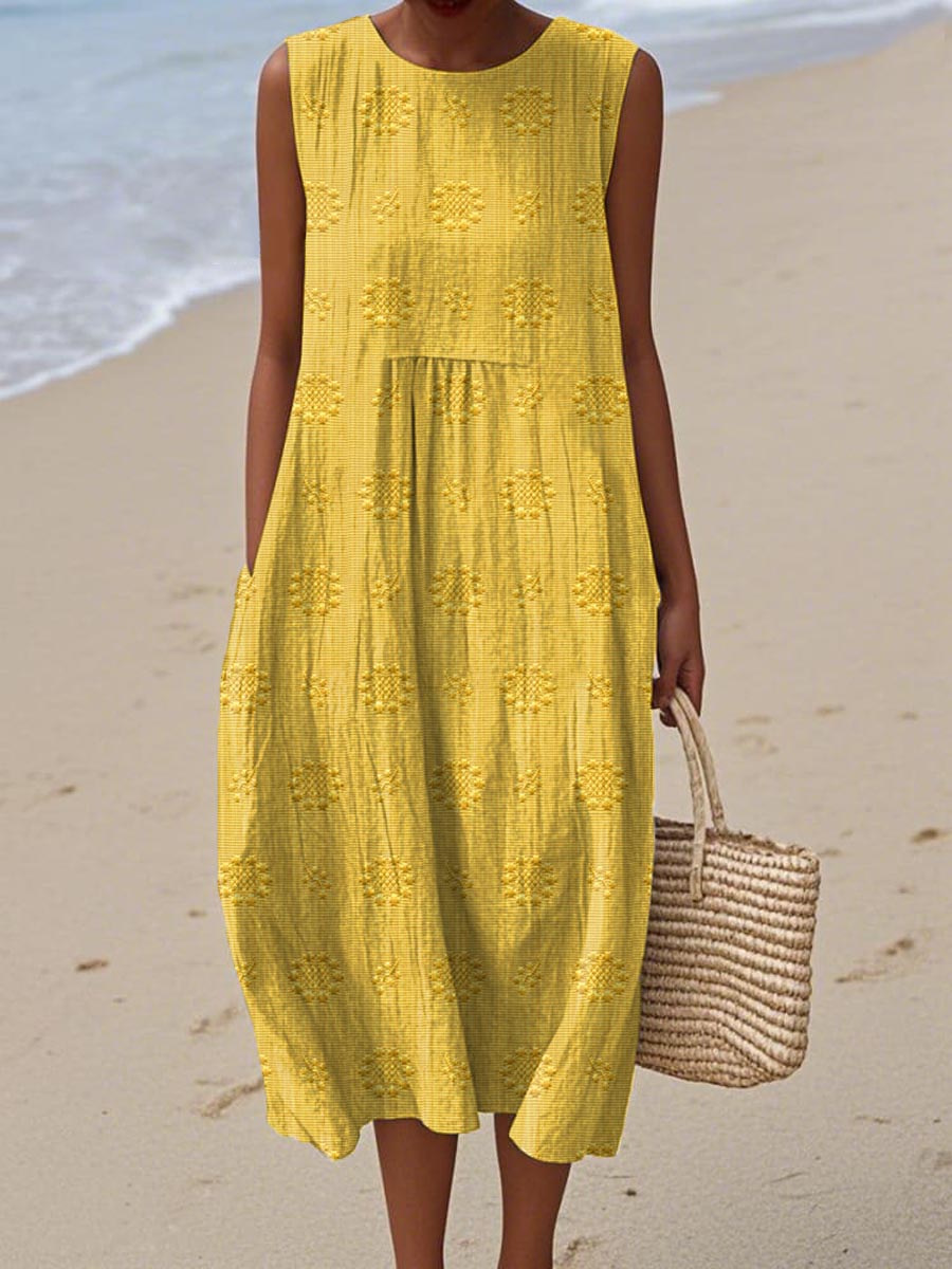 Olivia – Textured Midi Dress
