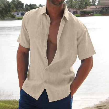 Jasper Linen Shirt For Men Premium Casual Breathable Comfort Lightweight Versatile Everyday Wear