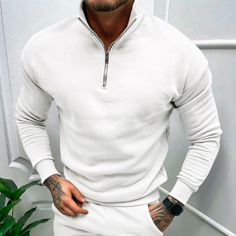 Men's Half Zip Sweater Stand Collar For All Day Comfort And Versatile Sporty Elegant Style