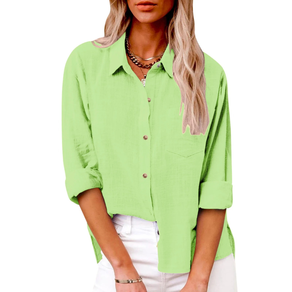 Elvira - Casual long-sleeve blouse - Breathable cotton - Feminine cut