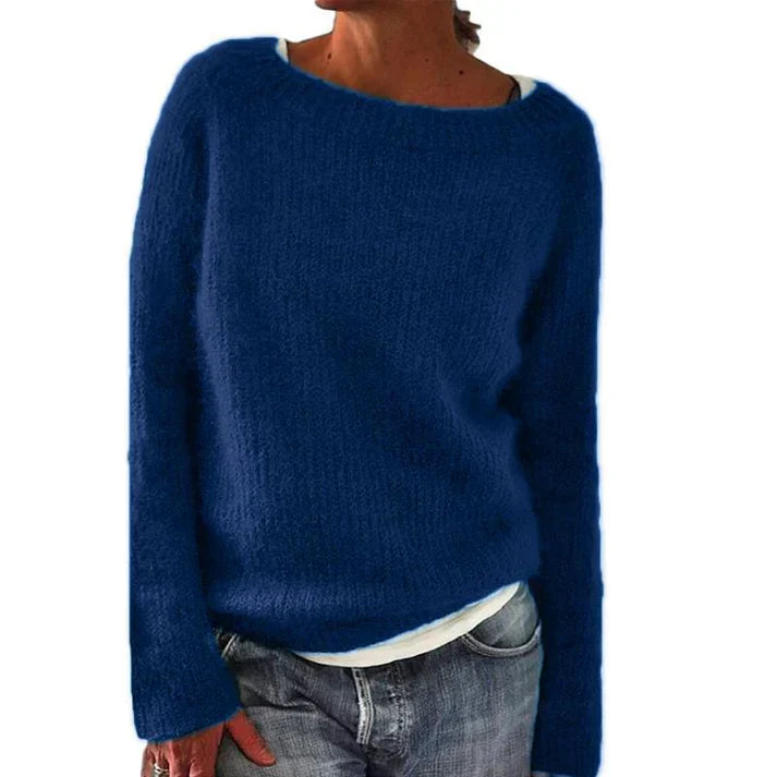 Pleun Julia Merino Wool Knit Sweater With Oversized Collar For Women Everyday Wear And Cozy Comfort
