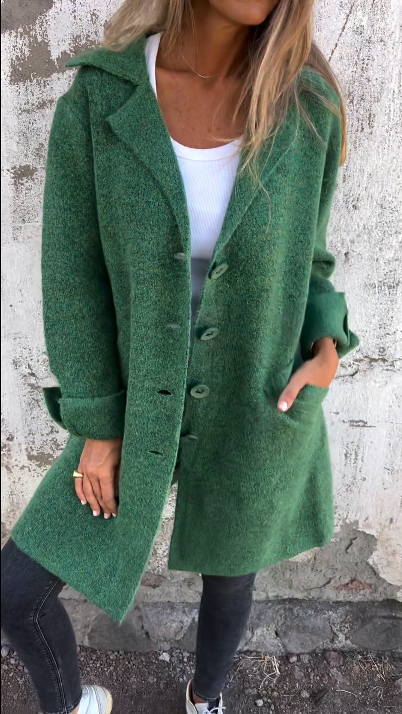 Jill Casual Long Coat With Lapels For Women Everyday Chic
