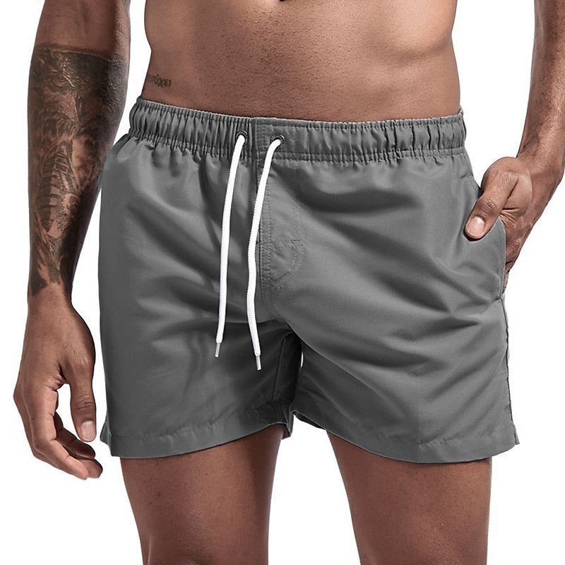 Quick-Dry Men's Swim Shorts With Adjustable Drawstring For A Comfortable Fit All Day