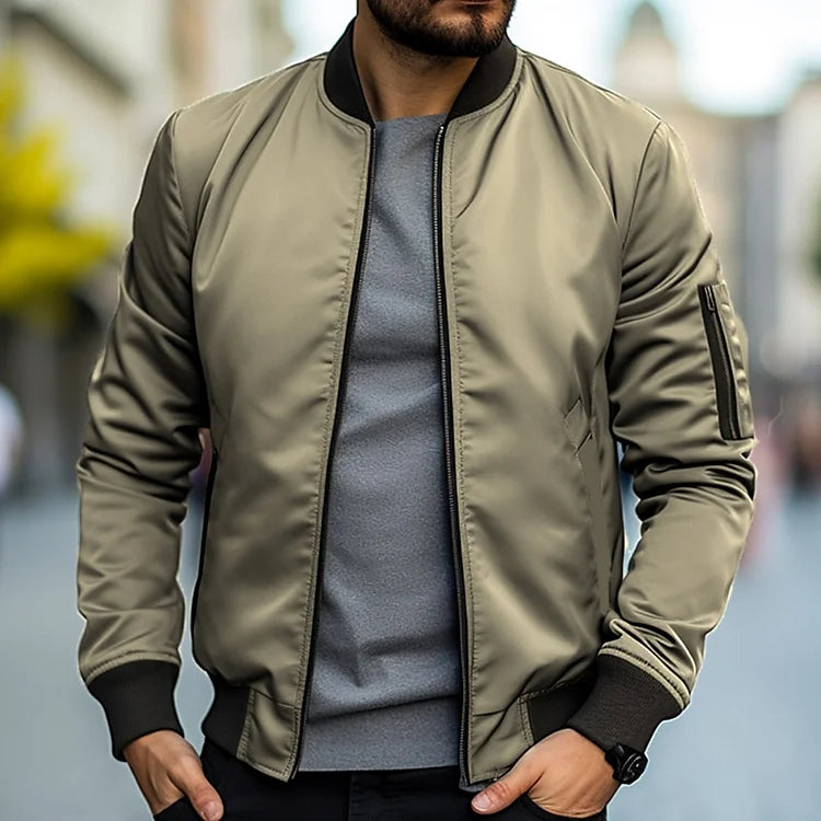 Spencer Mens Everyday Casual Bomber Jacket TrendAura Lightweight Modern Outerwear Essentials