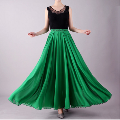 Ingrid Long Chiffon Skirt For Women Elegant Flowing Fabric Versatile For Every Occasion
