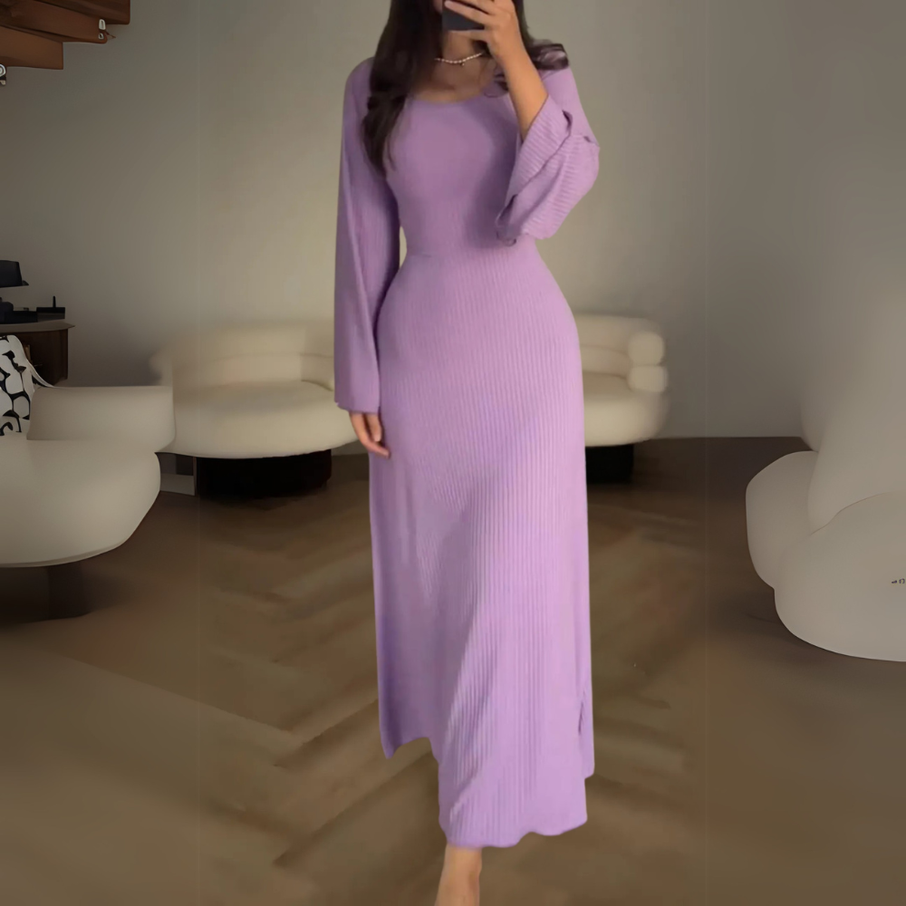 Louna Elegant Long Dress For Women With Long Sleeves Timeless Refined Cut For All Occasions