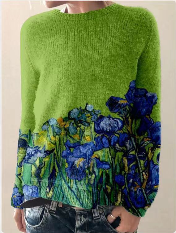 Maya Women's Cashmere Wool Sweater Diamond Pattern Soft Cozy Loose Fit Colorful Style