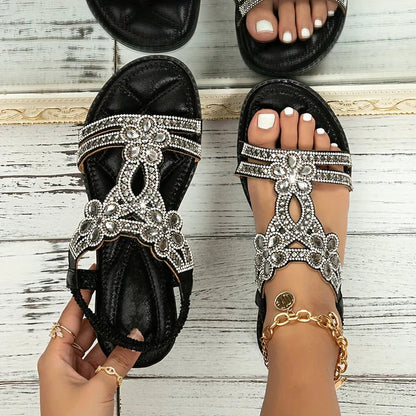 Women's Boho Cushioned Sandals with Adjustable Straps and Arch Support