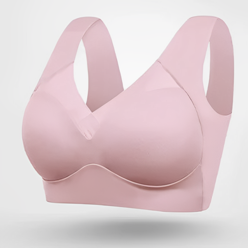 Women's Seamless Bra with Stretch Fabric and Adjustable Straps