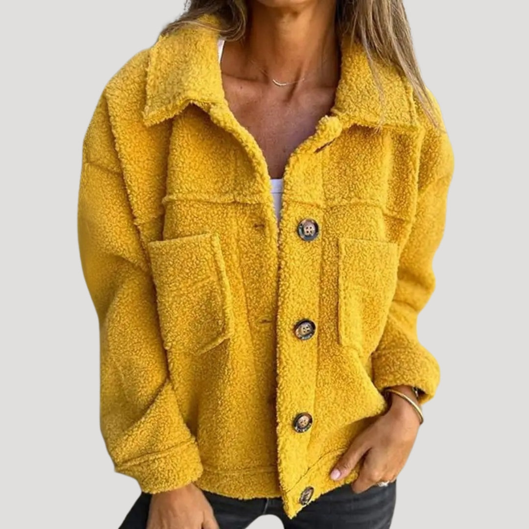 Women's Teddy Fleece Jacket – Fashionable Sherpa Transitional Jacket for Everyday and Leisure