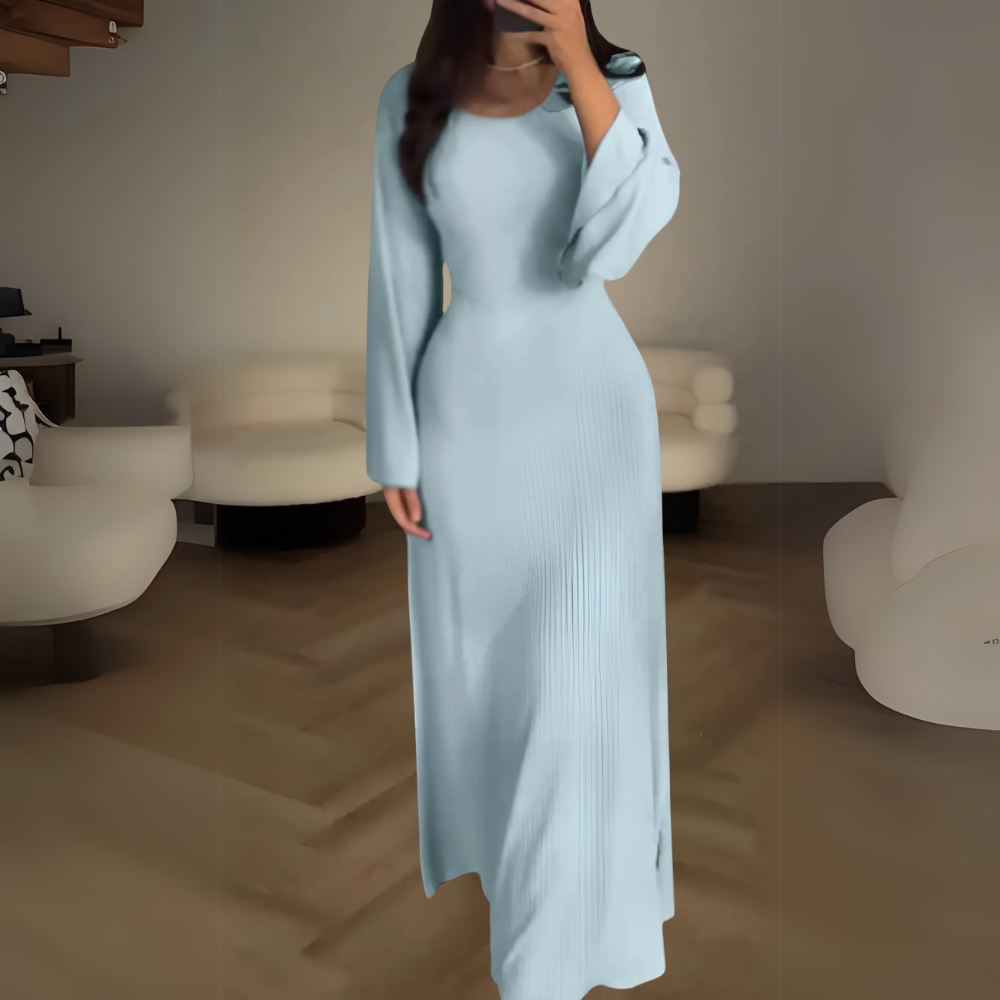 Louna Elegant Long Dress For Women With Long Sleeves Timeless Refined Cut For All Occasions
