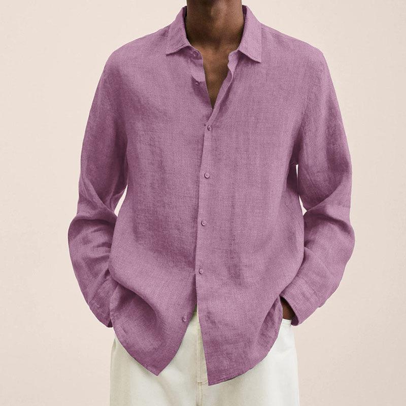 Nordisk Flair Men's Linen Shirt Relaxed Fit Natural Fibers Classic Button Closure