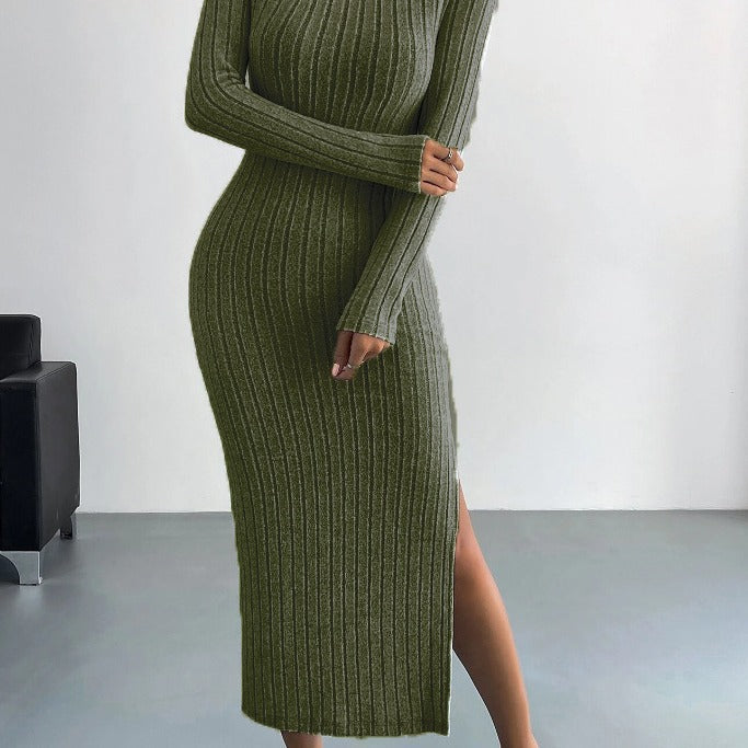Noah Knitted Long Dress For Women Soft Knit Flattering Fit Timeless Chic Elegance