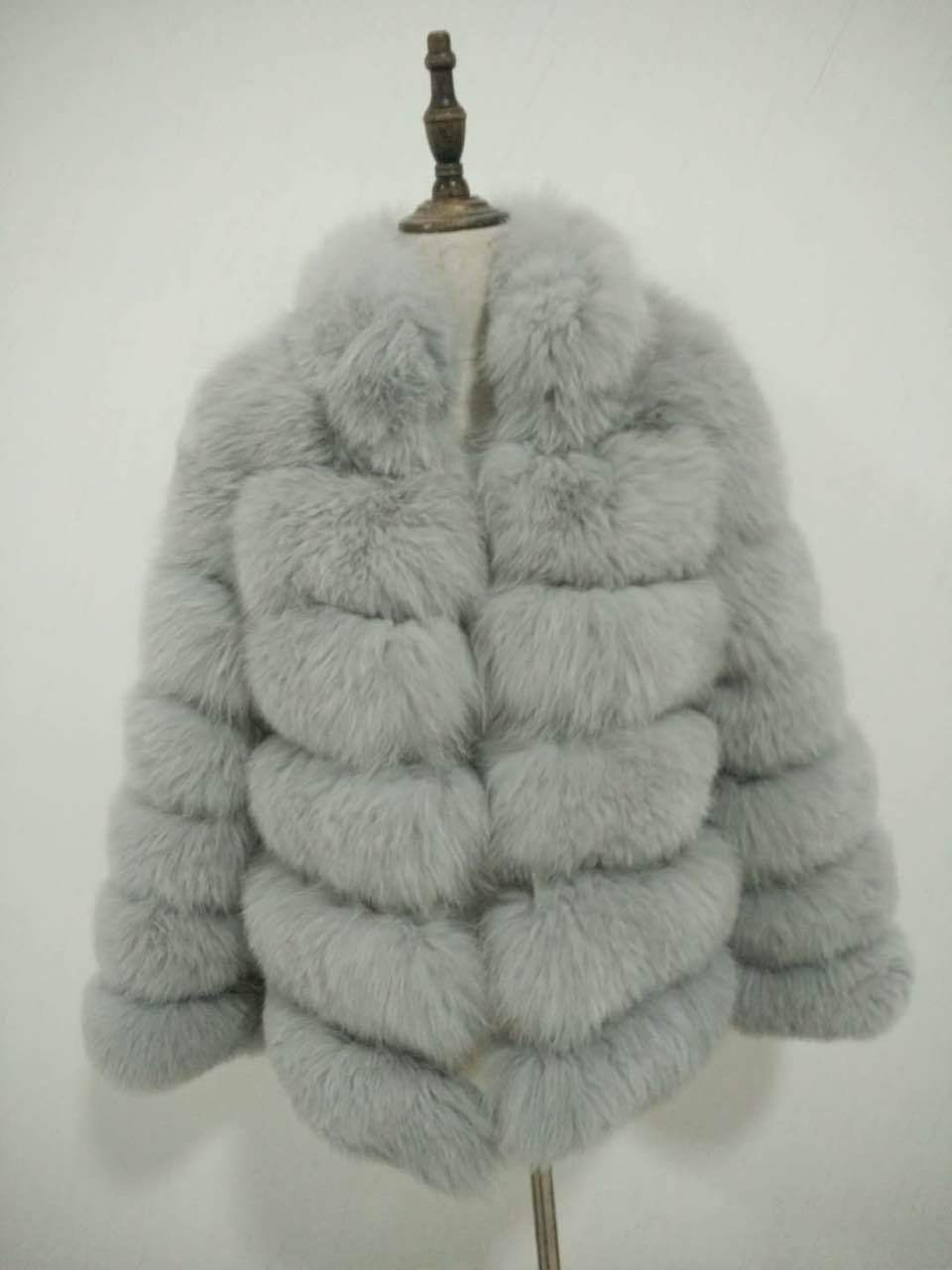 Faux Fox Fur Coat For Women Soft Plush Short Coat For Layering And Winter Style Versatile