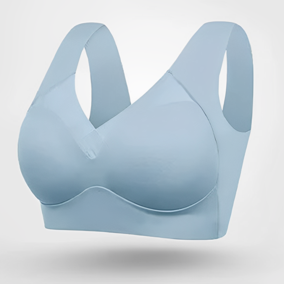 Women's Seamless Bra with Stretch Fabric and Adjustable Straps