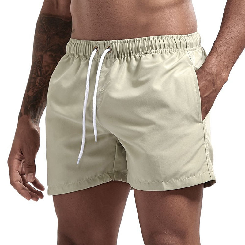 Quick-Dry Men's Swim Shorts With Adjustable Drawstring For A Comfortable Fit All Day