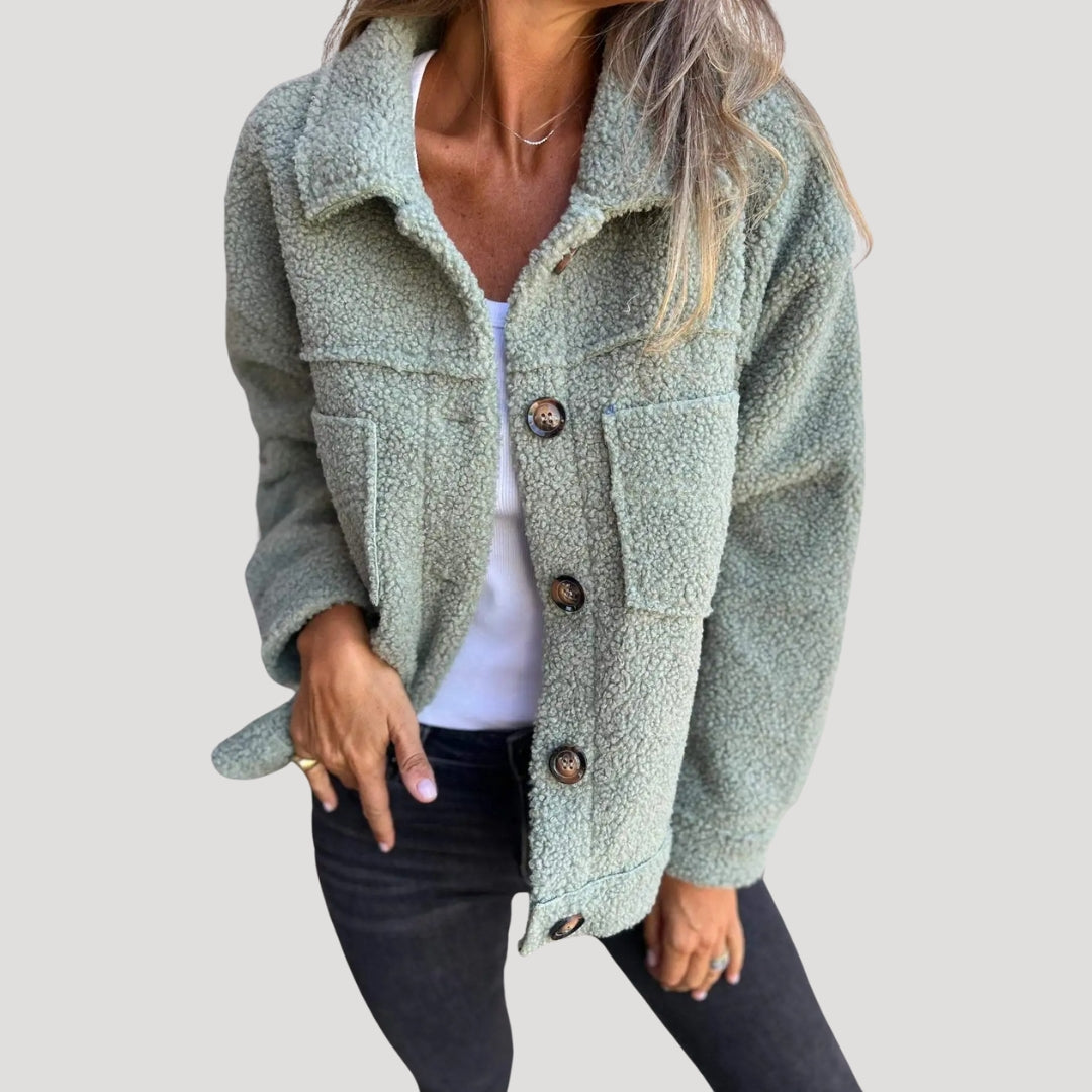 Women's Teddy Fleece Jacket – Fashionable Sherpa Transitional Jacket for Everyday and Leisure