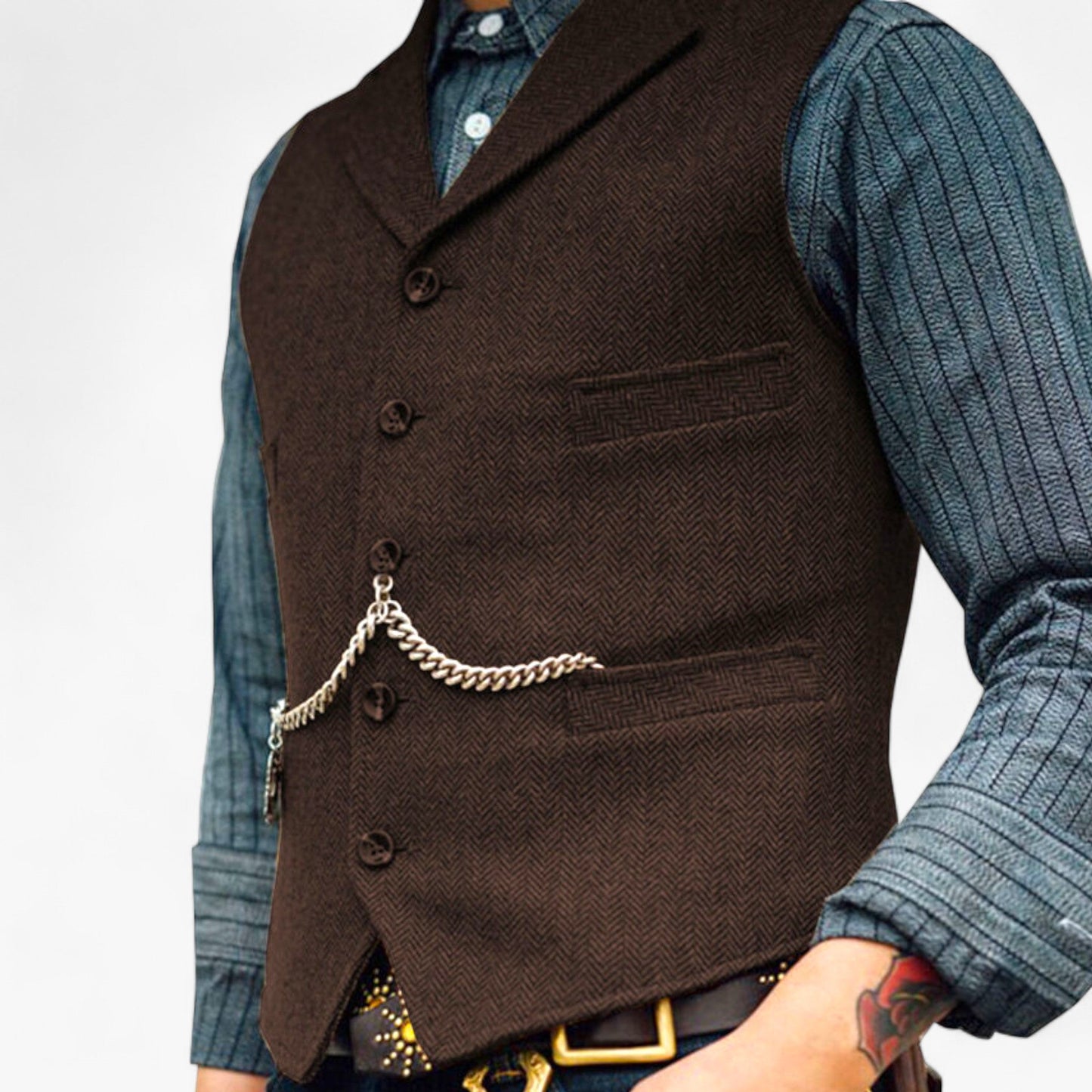 Frédy | Men's Suit Vest — Urban Chic & Authentic Details