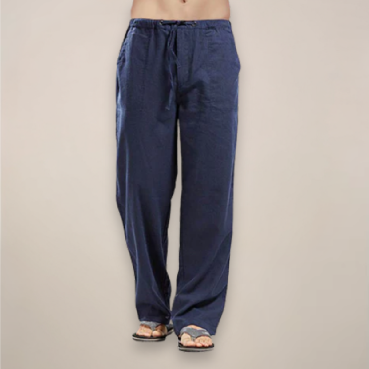 Men's Linen Pants Breathable Lightweight Linen Blend For Summer Comfort With Relaxed Fit
