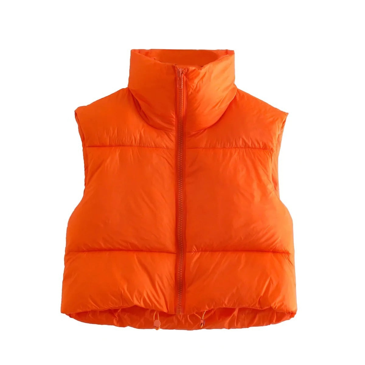 TrendAura Premium Winter Sleeveless Puffer Vest For Women Lightweight Warmth Stand Collar British Inspired Style
