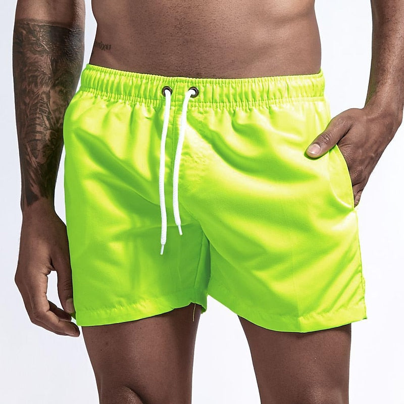 Quick-Dry Men's Swim Shorts With Adjustable Drawstring For A Comfortable Fit All Day