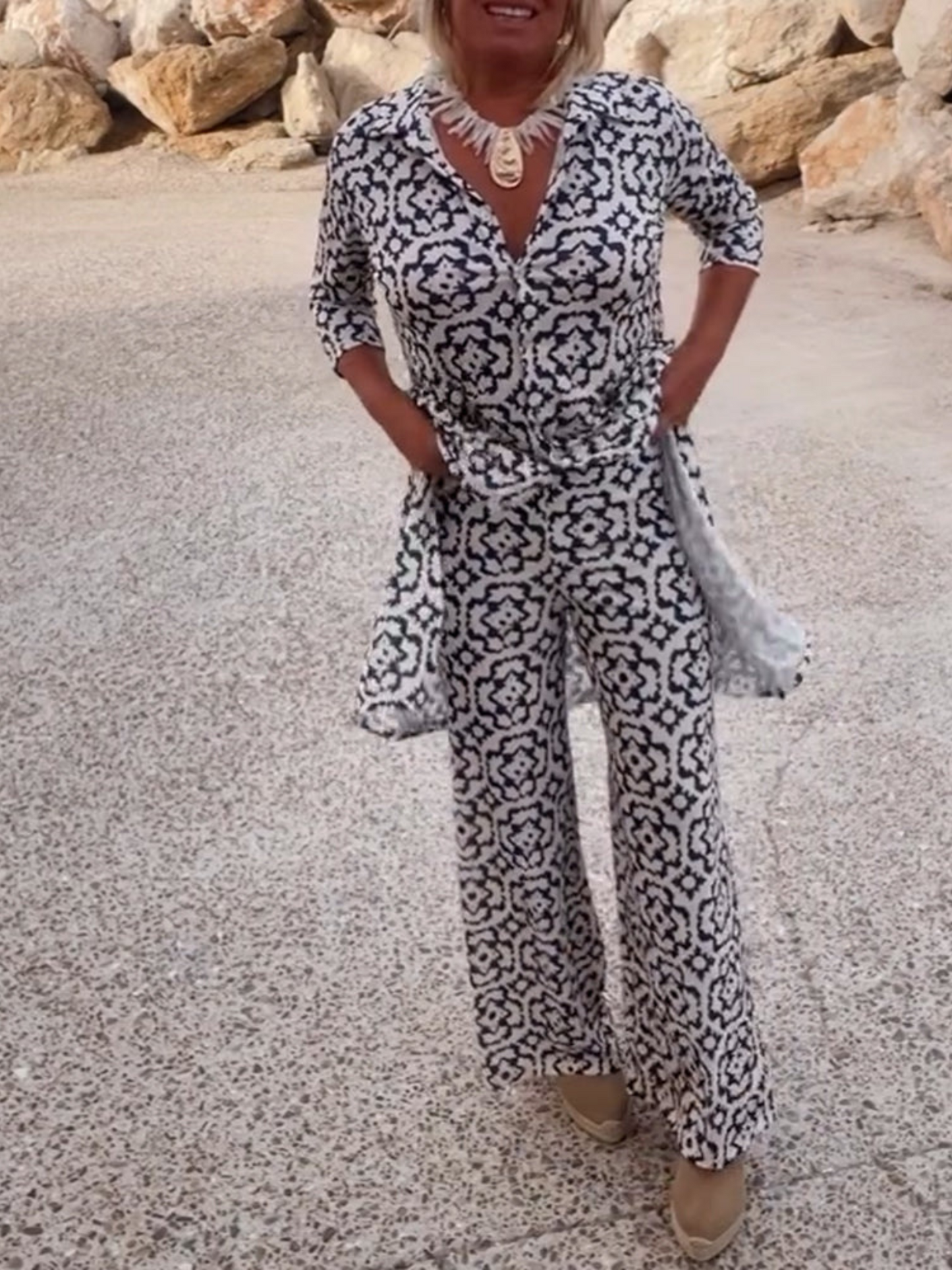 Stylish Printed 2-Piece Set For Women | Trendy