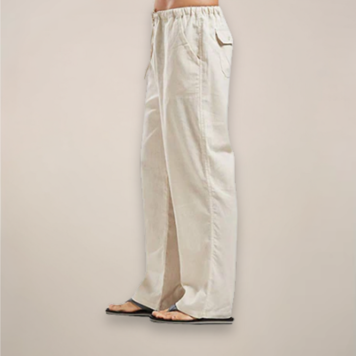 Men's Linen Pants Breathable Lightweight Linen Blend For Summer Comfort With Relaxed Fit