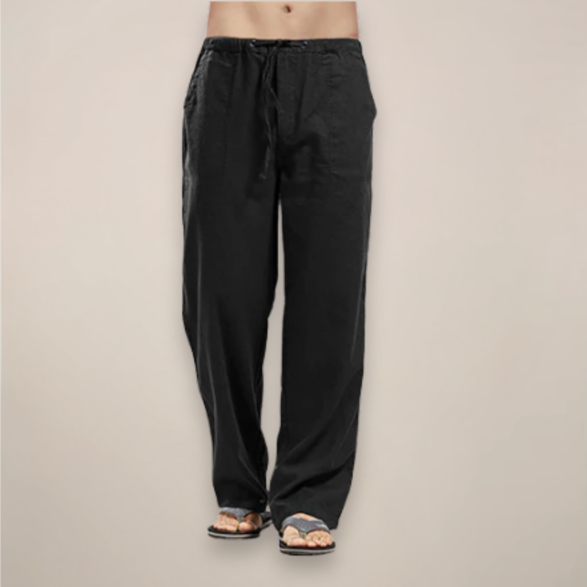 Men's Linen Pants Breathable Lightweight Linen Blend For Summer Comfort With Relaxed Fit
