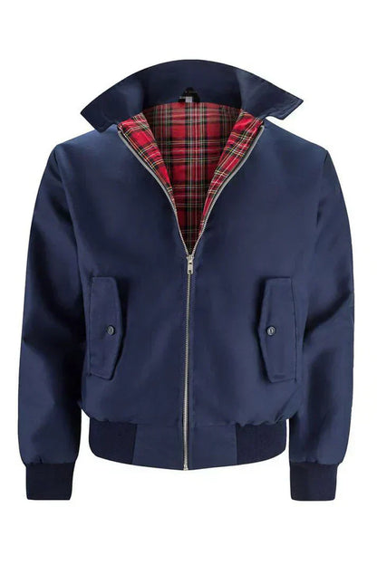 Mens Retro Bomber Jacket Harrington Cut Vintage Style For City Wear With Modern Attitude