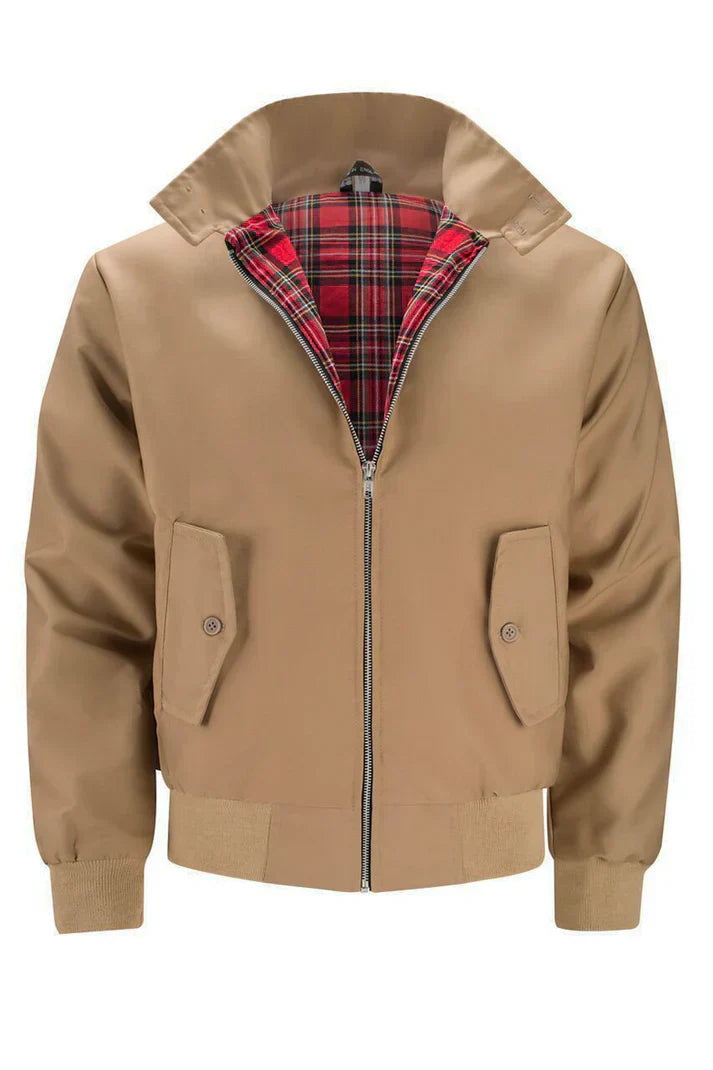 Mens Retro Bomber Jacket Harrington Cut Vintage Style For City Wear With Modern Attitude