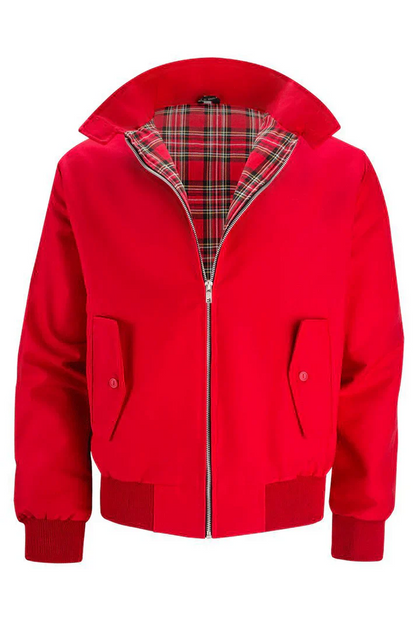 Mens Retro Bomber Jacket Harrington Cut Vintage Style For City Wear With Modern Attitude
