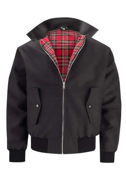 Mens Retro Bomber Jacket Harrington Cut Vintage Style For City Wear With Modern Attitude