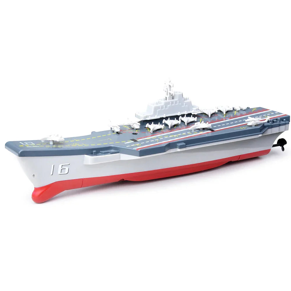 Porte-avions télécommandé, mini bateau télécommandé, modèle de simulation, jouet pour enfants - TrendAura