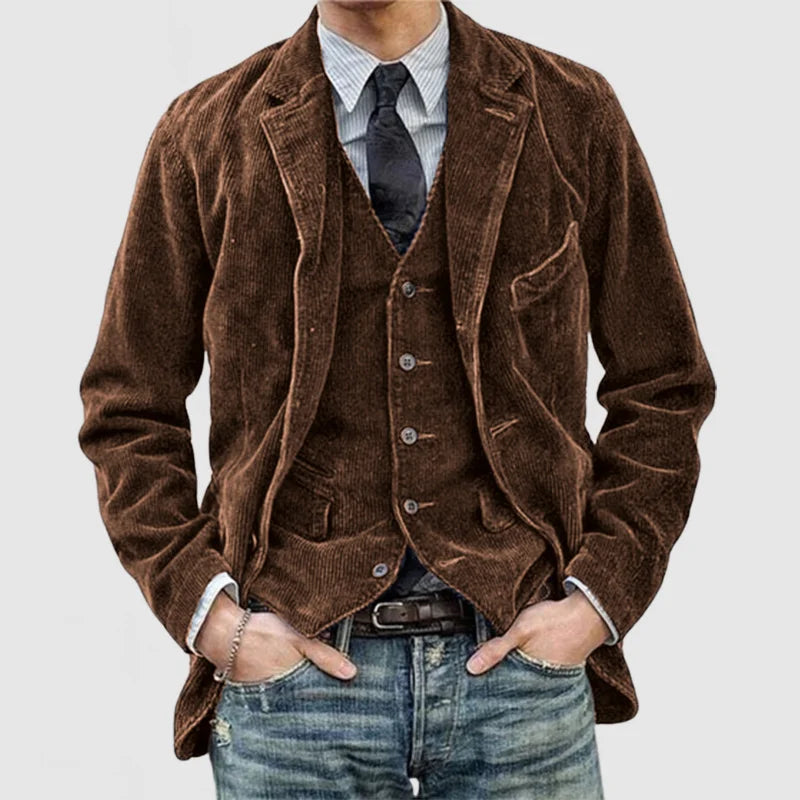 Nader Jacket With Integrated Vest For Men Elegant Warmth And Refined Everyday Comfort