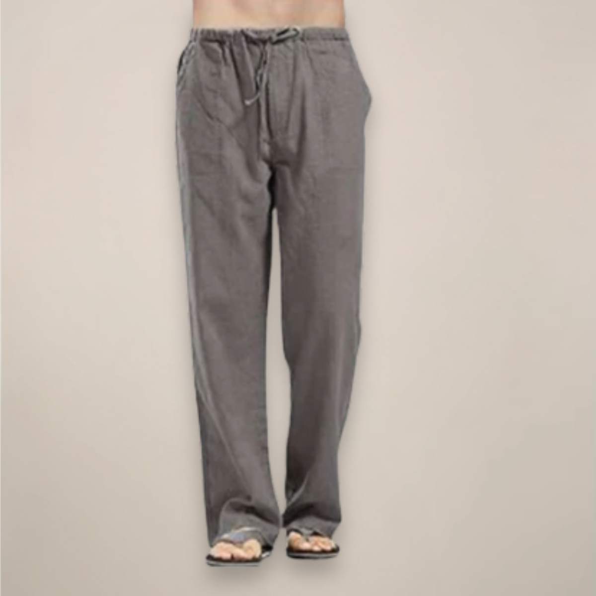 Men's Linen Pants Breathable Lightweight Linen Blend For Summer Comfort With Relaxed Fit