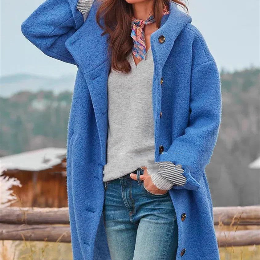 Sophia - Women's Wool Oversized Coat, Elegant, Winter, Fashionable