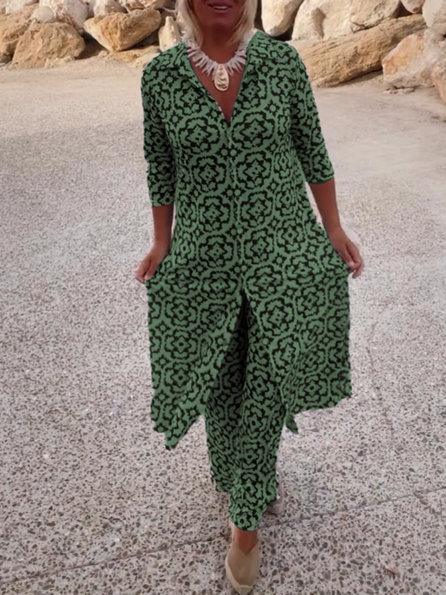 Stylish Printed 2-Piece Set For Women | Trendy