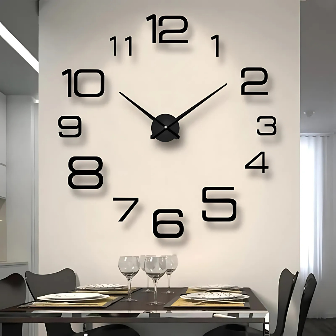 Chrona - Large black wall clock