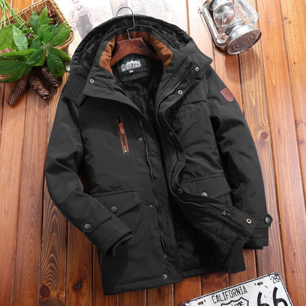 Men's Hooded Parka Jacket For Maximum Warmth And Weatherproof Protection In Cold Weather