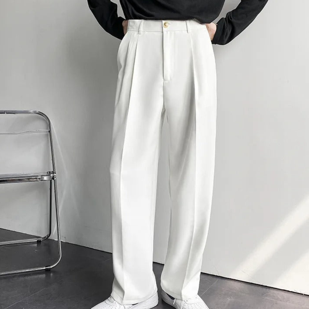 The Tony Men Wide Leg Trousers High Waist Relaxed Fit For Style Savvy Gentlemen Everywhere