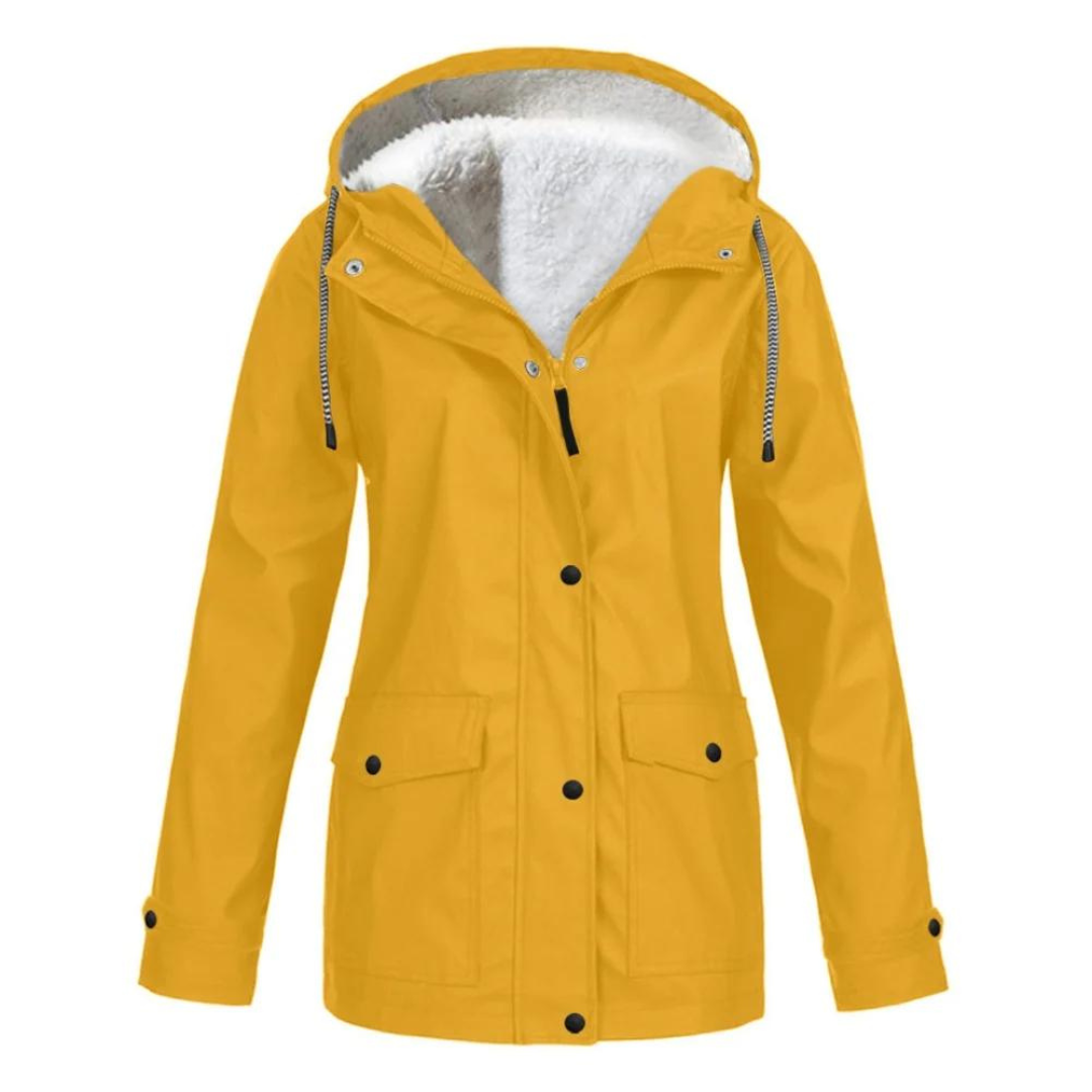 Women's rain jacket with hood | Long fit