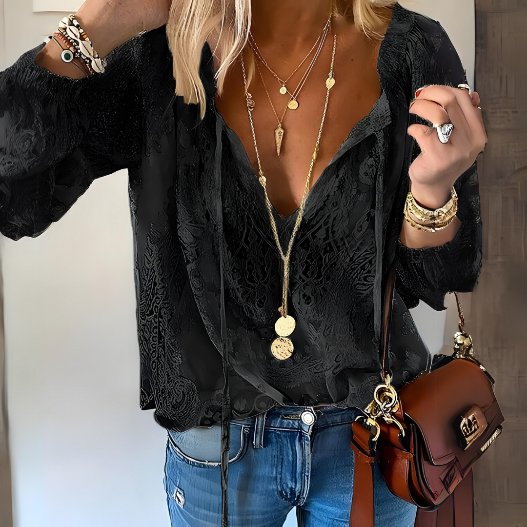 Lyla Crocheted Boho Blouse For Women Lightweight Airy Openwork Texture Ideal For Warm Days And Effortless Layering