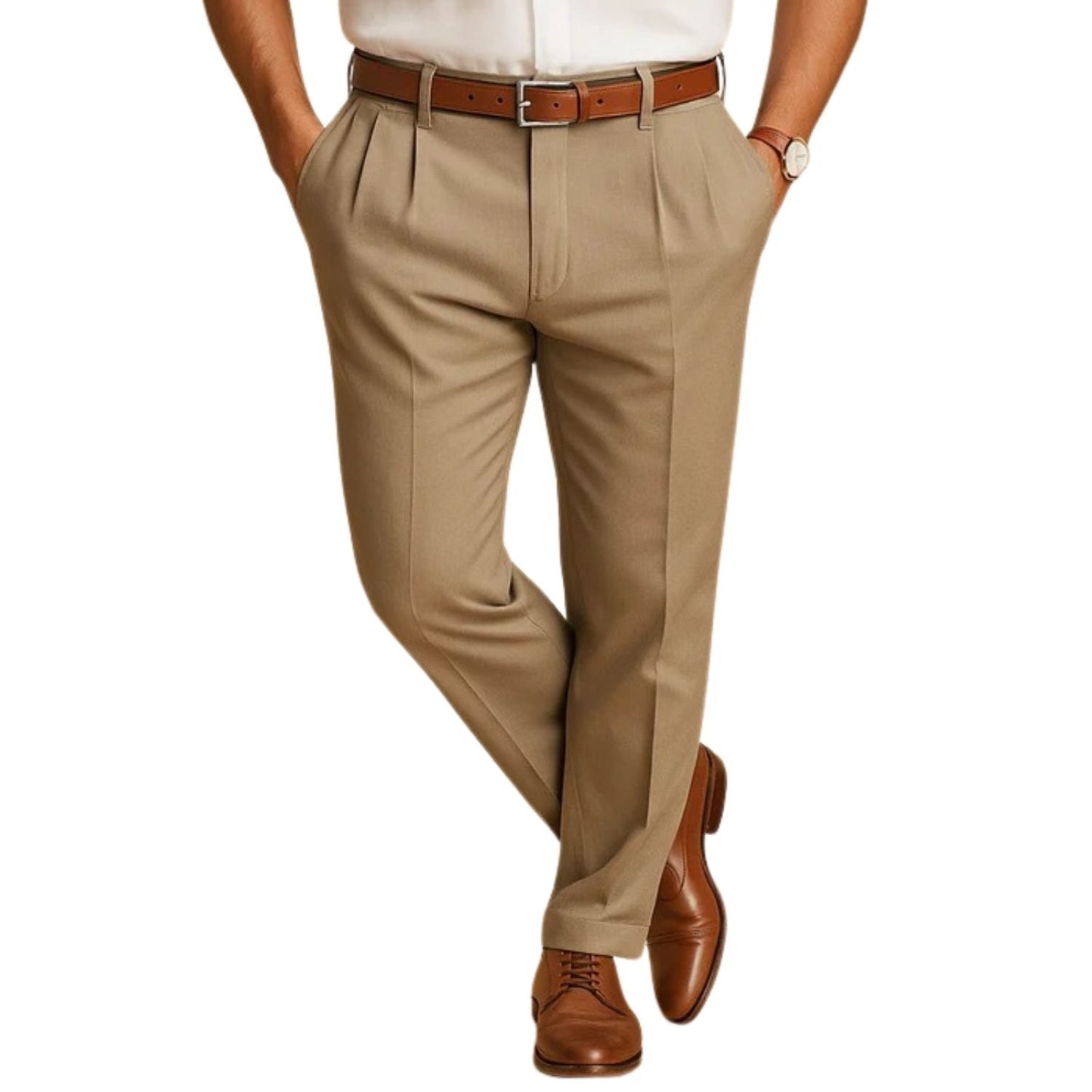 TrendAura Classic Mens Chino Pants For Work Office And Casual Wear Versatile Everyday Trousers
