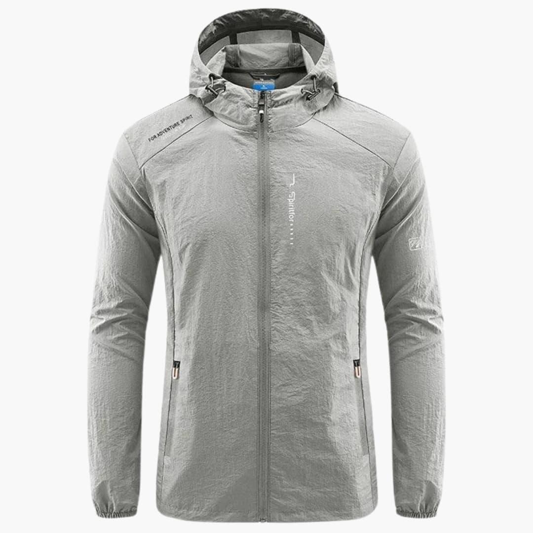 Men's Hooded Windbreaker Jacket Lightweight Outdoor Coat With Zip Pockets Versatile Daily Wear