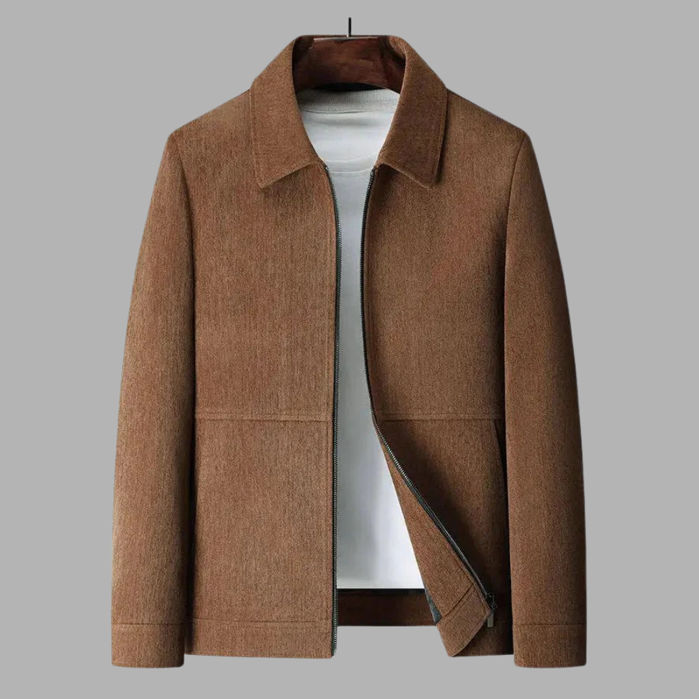 Mens Casual Elegant Wool Blend Jacket For Warmth And Timeless Style Versatile Everyday Wear