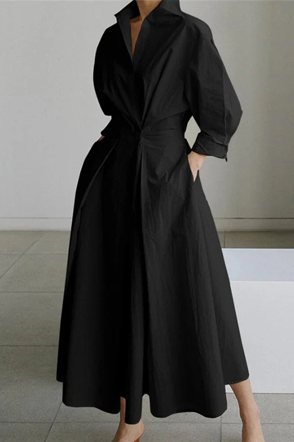 Women’s Elegant Shirt Dress | Midi