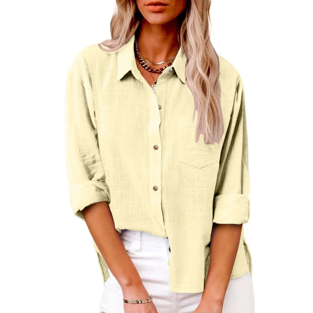 Elvira - Casual long-sleeve blouse - Breathable cotton - Feminine cut