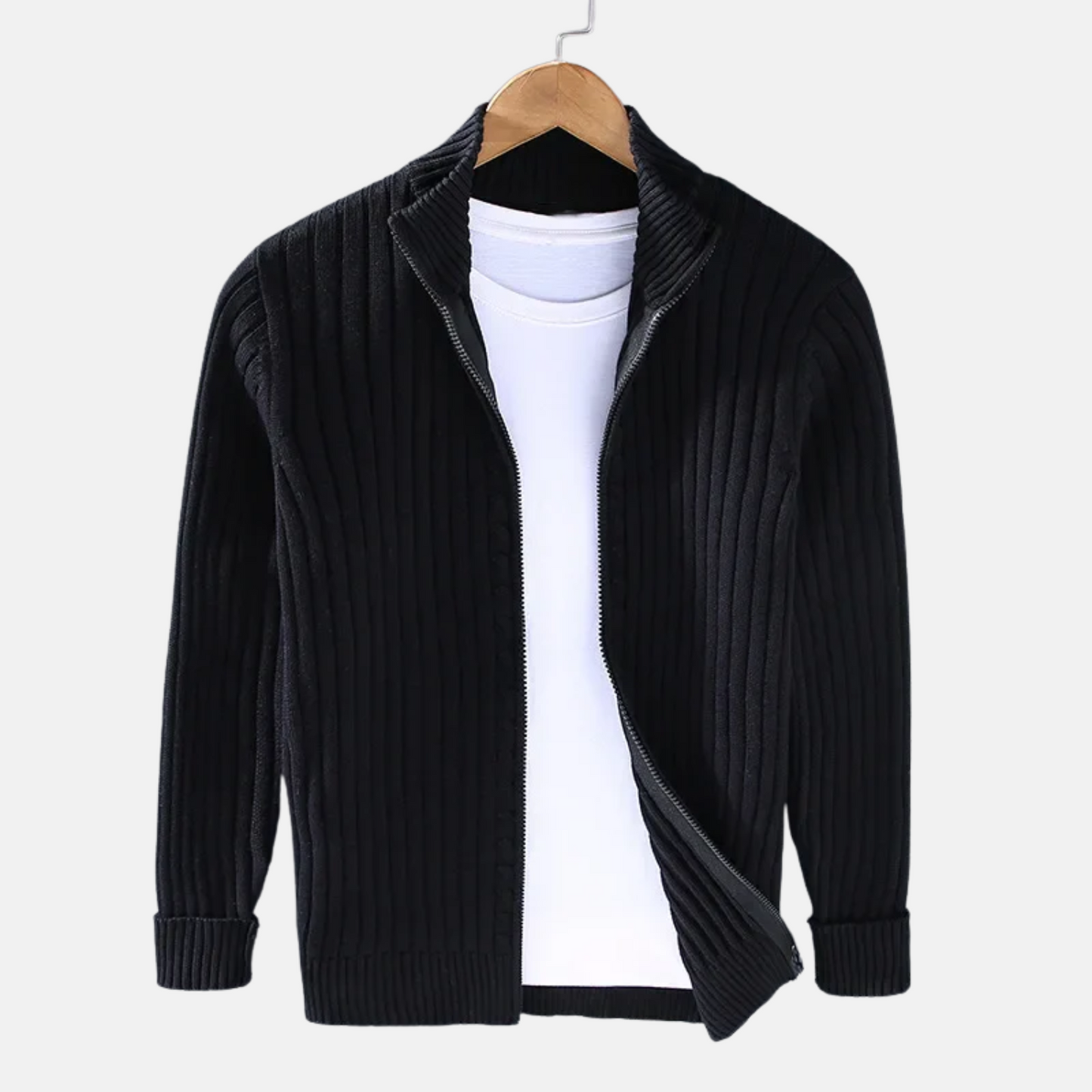Men's Wool Zip Cardigan Vest for Everyday Style and Comfort with Modern Fit and Durable Zipper